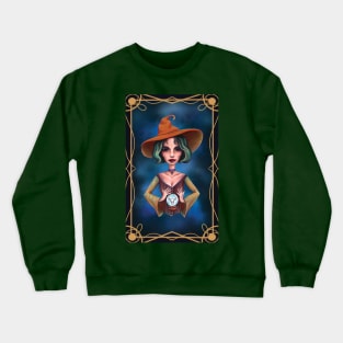 Green hair taurus witch Crewneck Sweatshirt